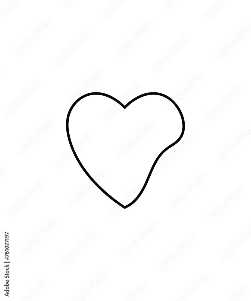 heart icon, vector best line icon.