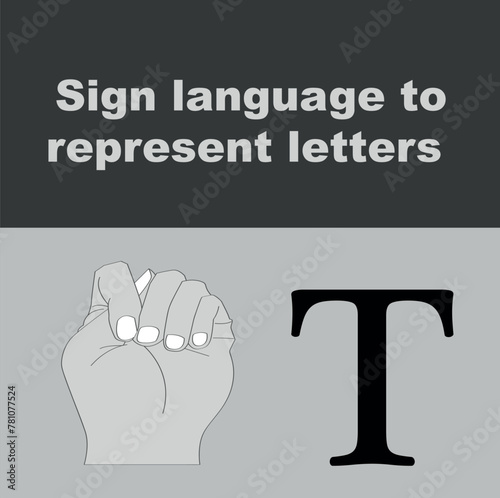 American Sign Language ASL Letter T Finger Spelling Hand Sign