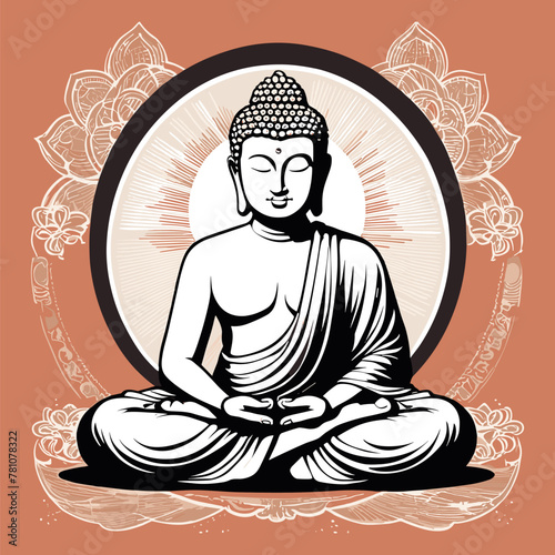 Meditation Buddha Vector Artwork