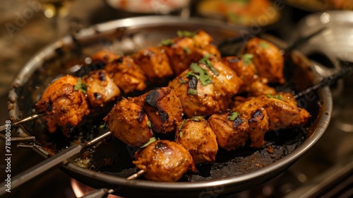 Close-up of food in pan on stove