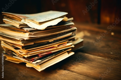 Collection of antique, aged papers available for purchase in stock photos inventory
