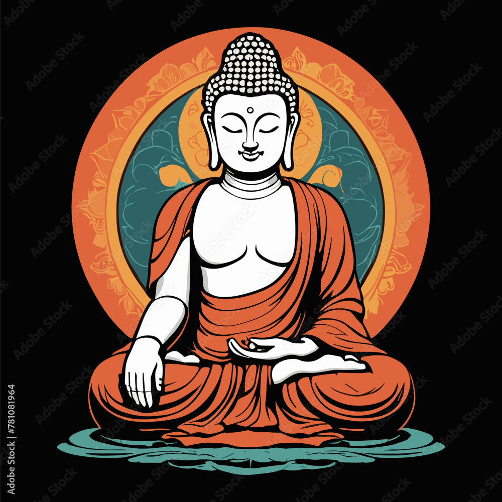 Spiritual Harmony Buddha Meditating Flowing Energy Spiritual Harmony Buddha Meditating Flowing Energy