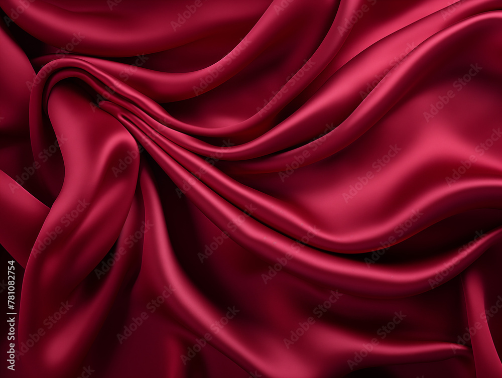 Fototapeta premium Abstract luxury red silk texture background banner