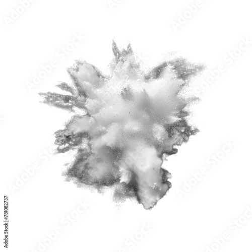 A cloud of white powder