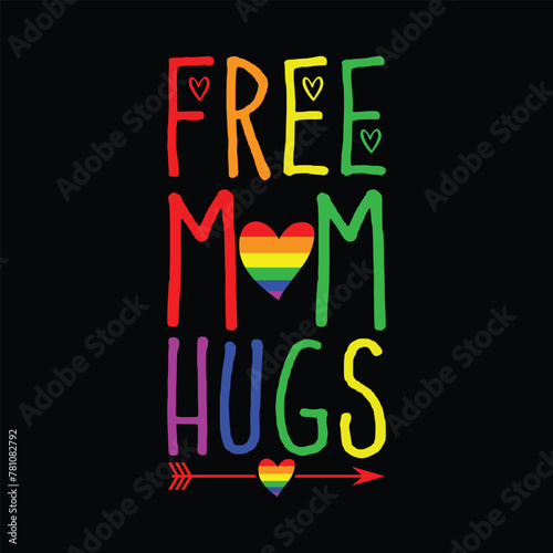 Free Mom Hugs Design Vector Illustration Clipart, Digital Download 