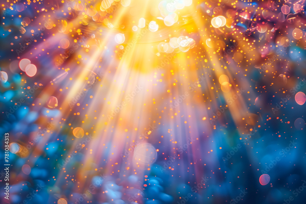 Naklejka premium Abstract background featuring warm bokeh lights