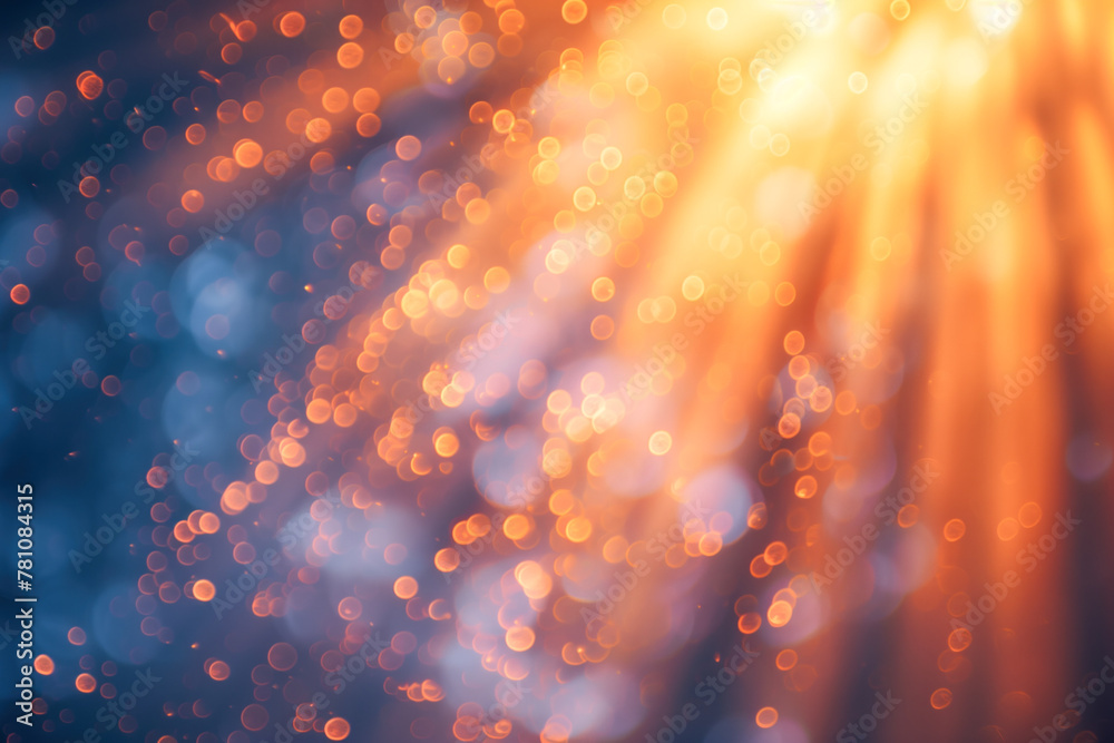 Warm bokeh lights abstract background
