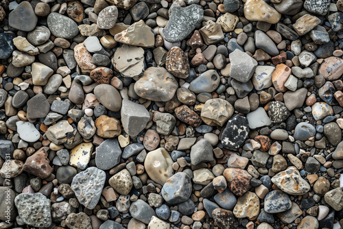 Multicolored pebbles texture