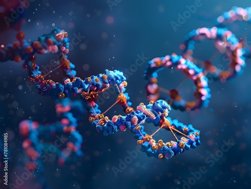 3D Render Exploring the Intricacies of the DNA Molecule