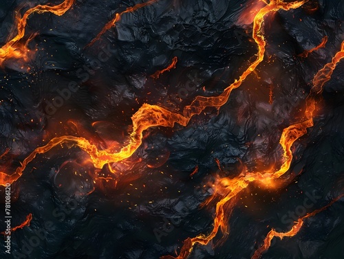 Flame texture top view, hotcoals