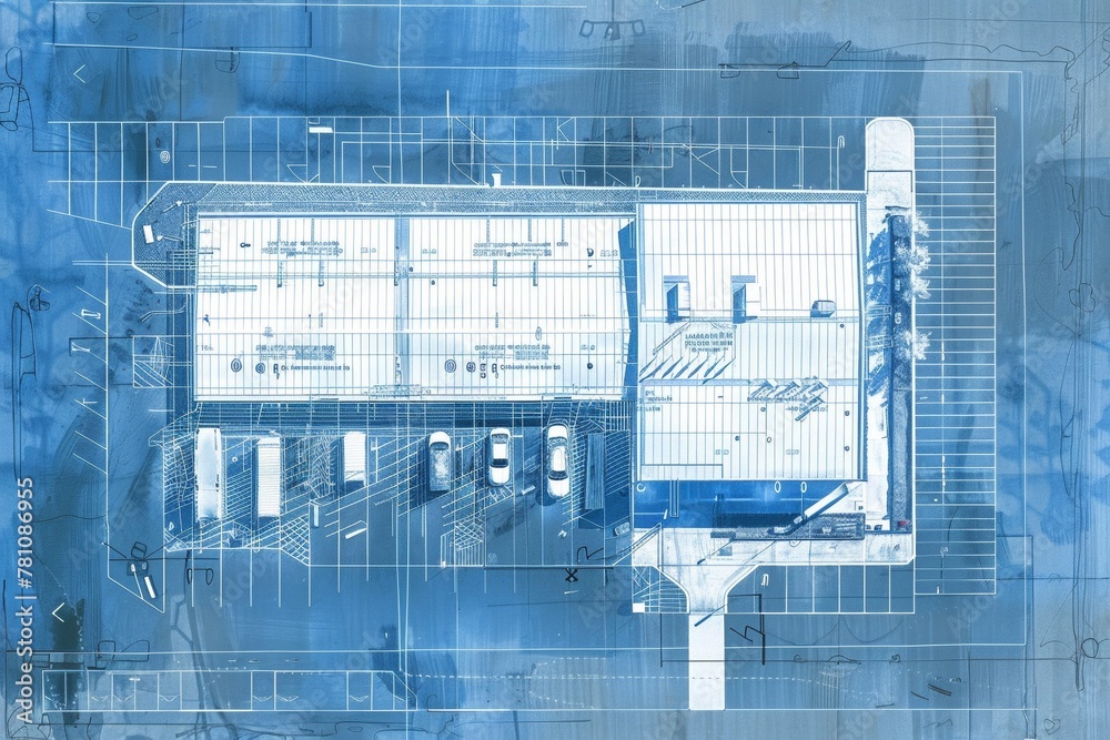 Cold room blueprint with labeled sections for storing refrigerated and ...