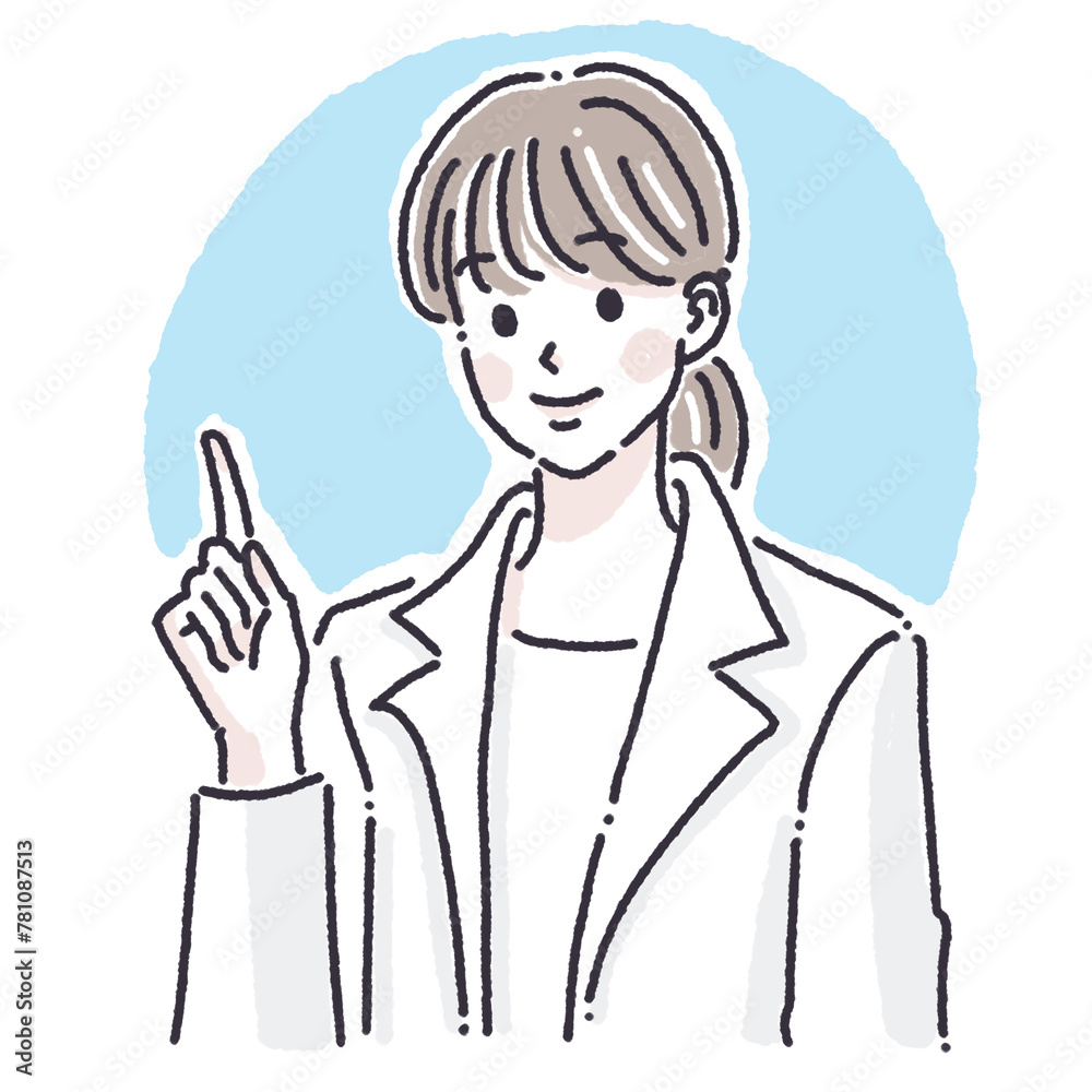 白衣/医師/医者/医療従事者/美容外科/専門医/エステ/エステティシャン/コーチ/コーチング/講師/管理栄養士/栄養士/解説者/説明/美肌/研究/専門家/説明/健康/整体師/ダイエットコーチ/マッサージ師/女性のイラスト 白衣/医師/医者/医療従事者/美容外科/専門医/エステ/エステティシャン/コーチ/コーチング/講師/管理栄養士/栄養士/解説者/説明/美肌/研究/専門家/説明/健康/整体師/ダイエットコーチ/マッサージ師/女性のイラスト