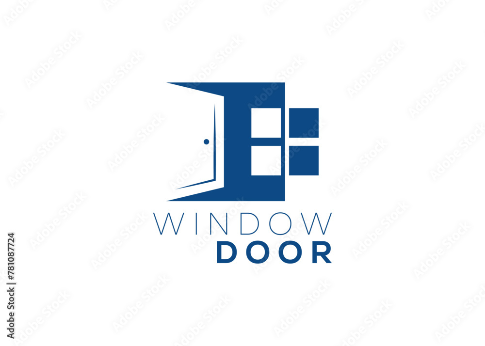 Creative and minimal window and door logo vector template
