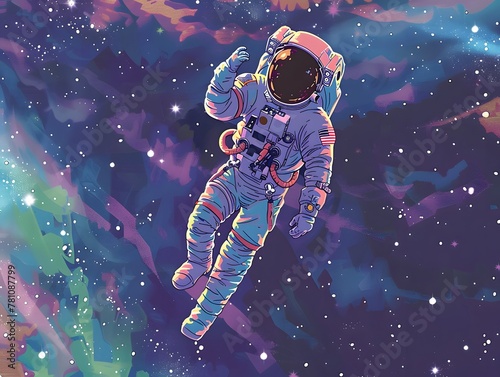 Illustration Space man background, astronaut concept