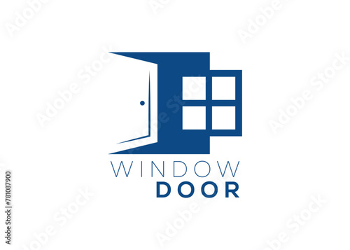 Creative and minimal window and door logo vector template