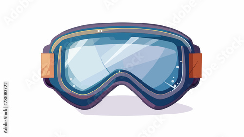 Ski goggles cartoon flat vector isolated on white background