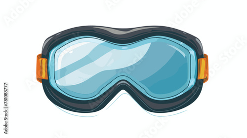 Ski goggles cartoon flat vector isolated on white background