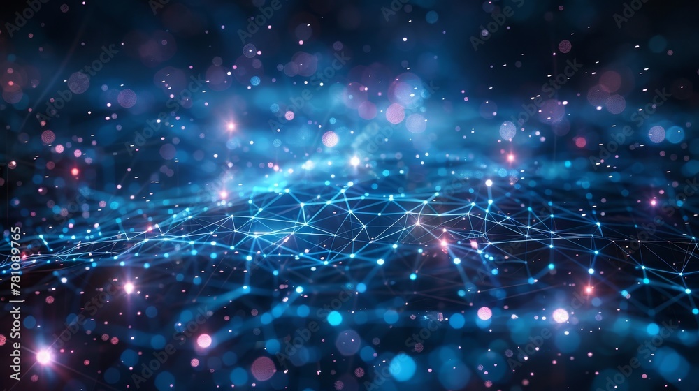 Fototapeta premium Cloud Computing with a network of interconnected servers
