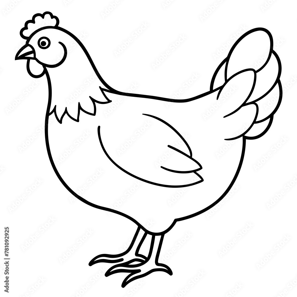 chicken vector illustration with line art.
chicken vector illustration with line art.