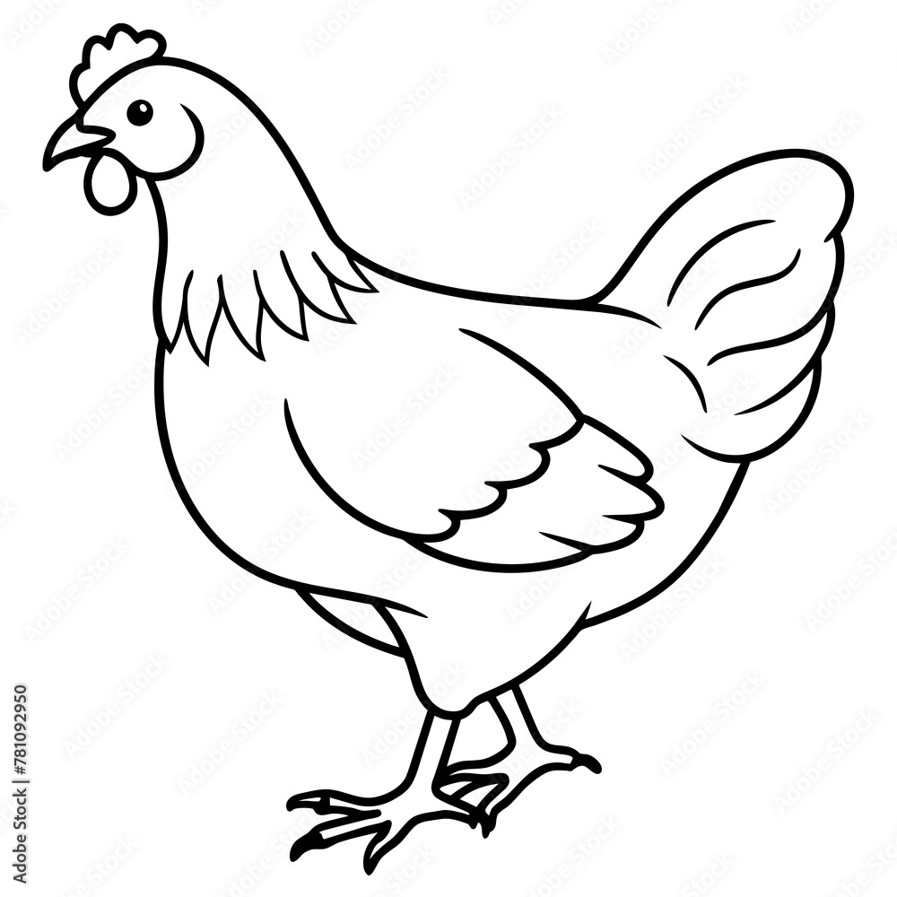 chicken vector illustration with line art.
chicken vector illustration with line art.