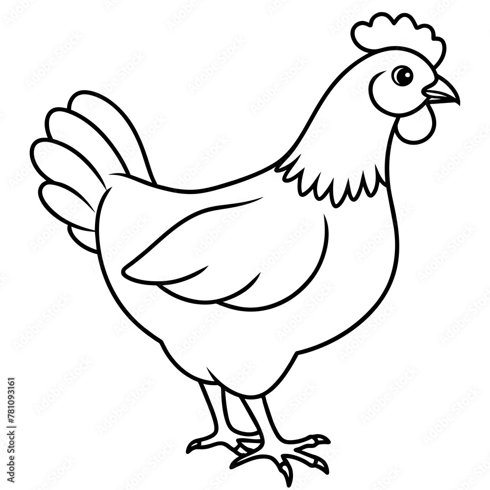 chicken vector illustration with line art.
chicken vector illustration with line art.