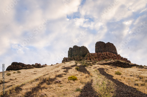Twin Sisters Rocks, Two Pillars of Basalt in Washington State