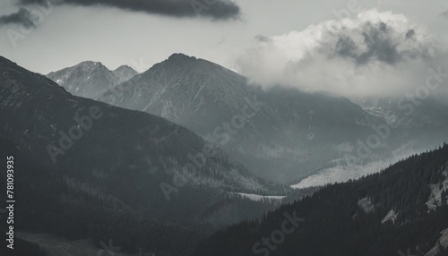 beautiful panorama of the pass over tokarnia slovakia view of the tatra mountains