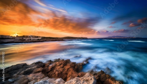 blue and orange sky n alghero at sunset © Robert