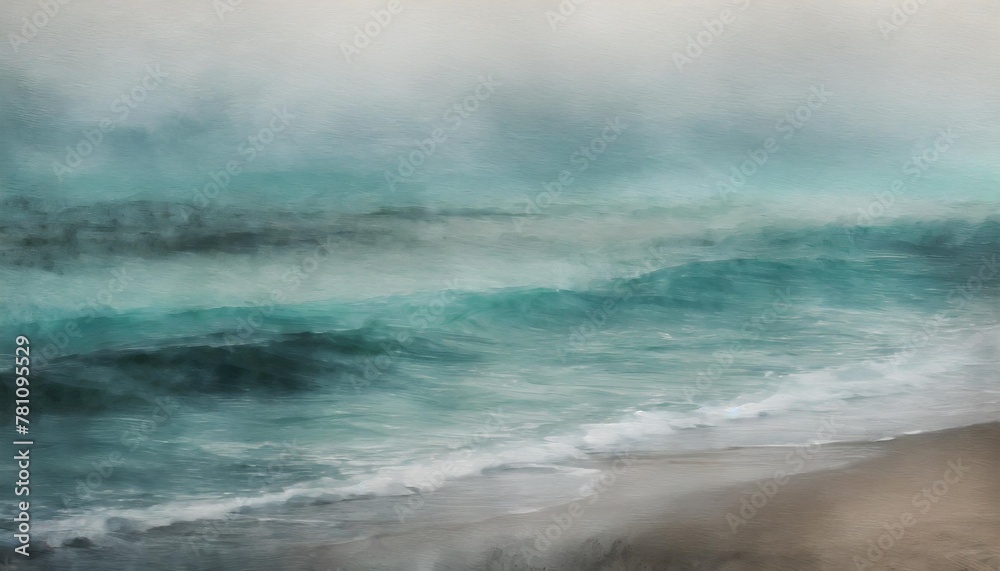 abstract watercolor turquoise ocean beach for textures fresh cheerful and relaxing summer concept positive and healthy tones to background or wallpaper generative ai