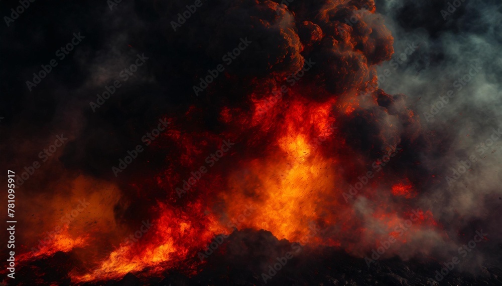 lava explosions and fire background orange red and black smoke banner collection inferno copy space for text armageddon backdrop for mobile web youtube