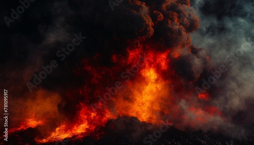lava explosions and fire background orange red and black smoke banner collection inferno copy space for text armageddon backdrop for mobile web youtube © Robert