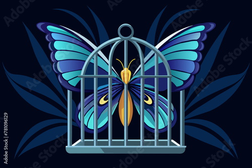 admiral-butterfly-in-cage-with-dark-background