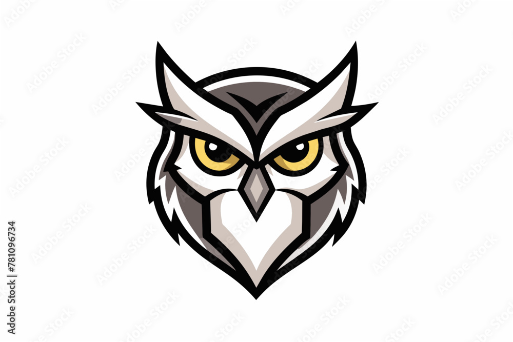 owl-s-head-inside-a-house-logo-vector-icon-design vector illustration 