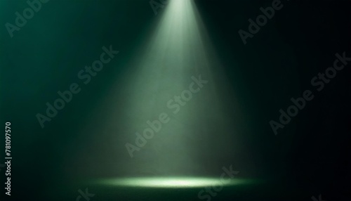 spotlight on isolated background divine green light through a dark fog the rays beam light on the floor stock illustration © Robert