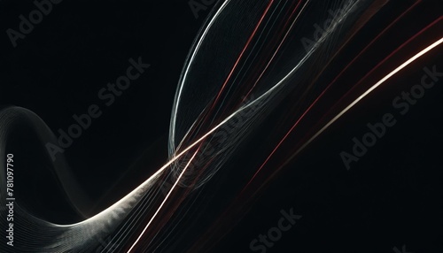 3d render abstract neon wallpaper glowing dynamic lines over black background light drawing trajectory fluorescent ribbon