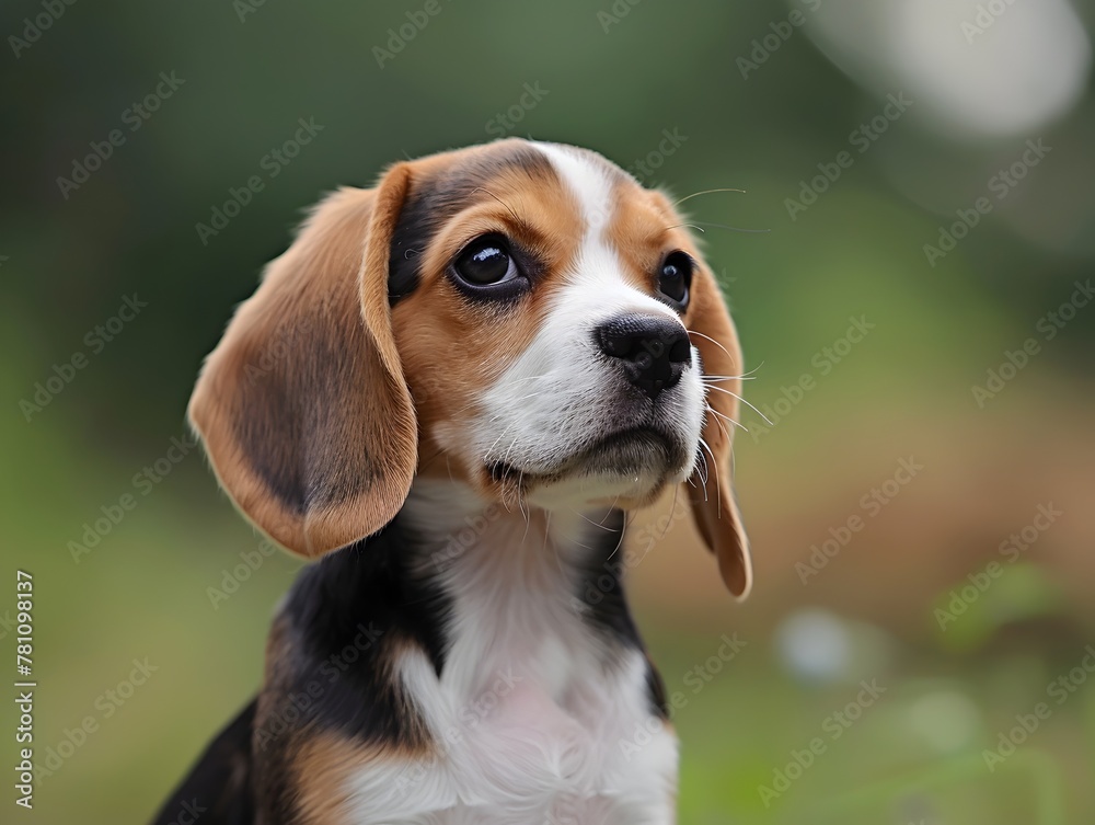 Portrait of Playful Beagle Puppy Capturing Breed s Curious and Friendly Nature