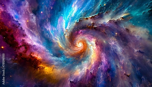 beautiful spiral nebula color background