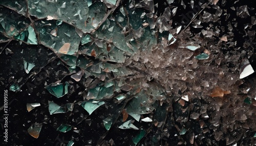 crack scattered glass shatters illustration explosion fragment destroy texture broken background crack scattered glass shatters