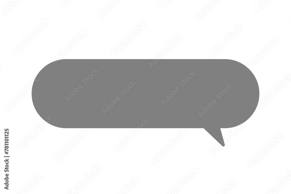 Long speech bubble vector icon. Chat message with copy space. Rectangular dialogue icon PNG Long speech bubble vector icon. Chat message with copy space. Rectangular dialogue icon PNG