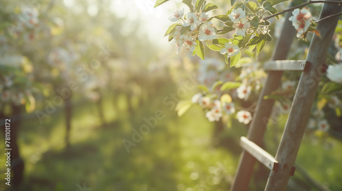 Hopeful Spring Orchard - Bloom and Anticipation