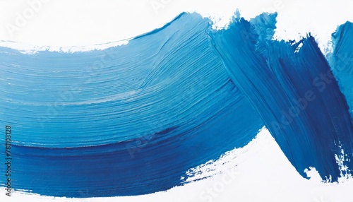blu stroke of paint texture isolated on white background , generated by AI © tino