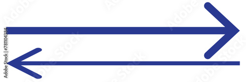 Blue long arrow to the right . vector, isolated. Blue arrow isolated on transparency background. 11:11