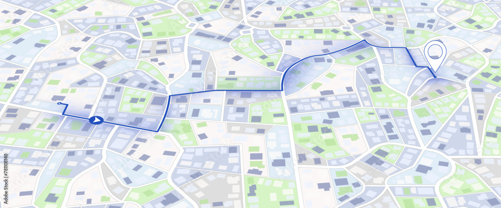 Gps tracking on city map. Track navigation pin on street maps, navigate mapping locate position pin. Abstract map background. Digital art. Editable vector illustration Gps tracking on city map. Track navigation pin on street maps, navigate mapping locate position pin. Abstract map background. Digital art. Editable vector illustration