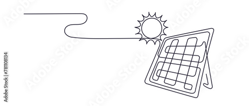 Solar panel. Renewable energy, green electricity