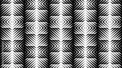 Abstract creative black and white geometric shape zigzag stripe motion background. Video animation Ultra HD 4k footage.