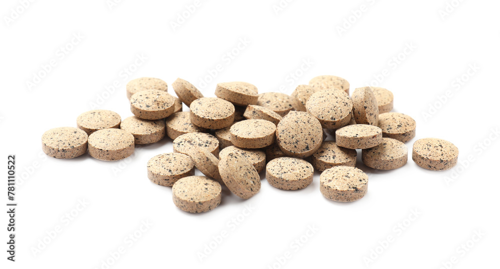 Vitamin pills isolated on white. Health supplement Vitamin pills isolated on white. Health supplement