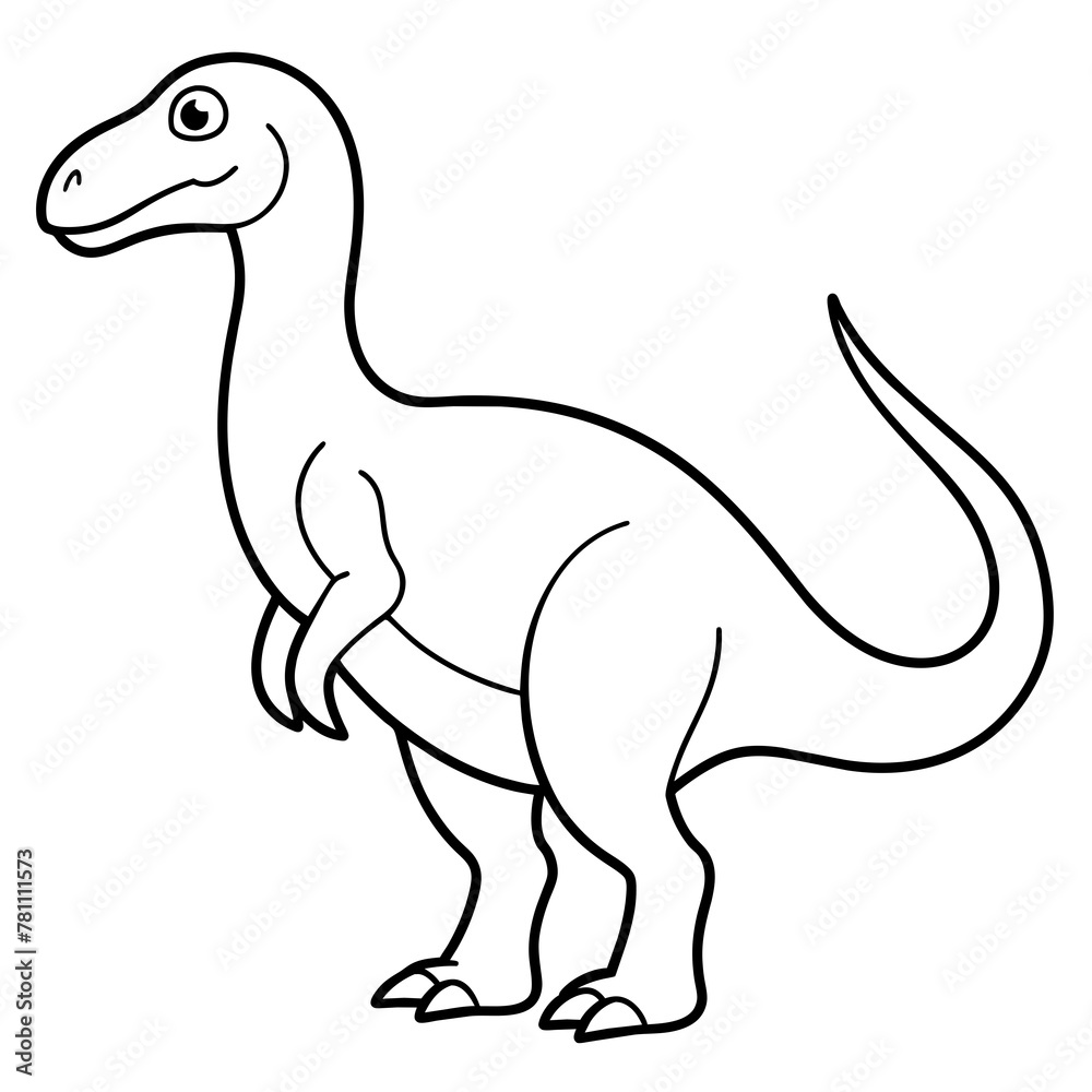 A dinosaur vector art illustration 