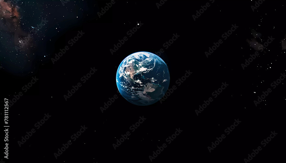 Fototapeta premium Planet earth space view. Generative ai design concept art.