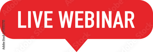 Live Webinar Button label, online Webinar