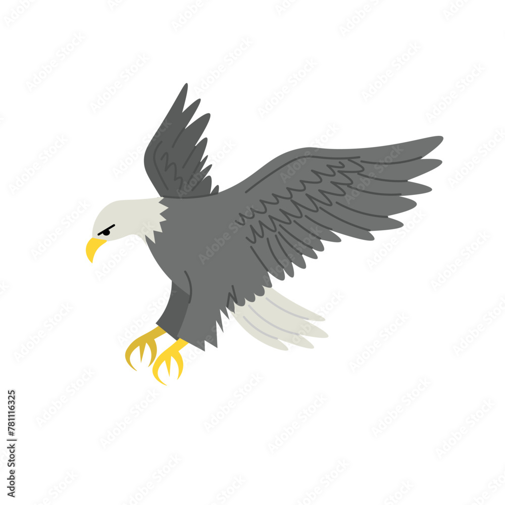 Obraz premium Stylized black sphinx. cartoon vector.